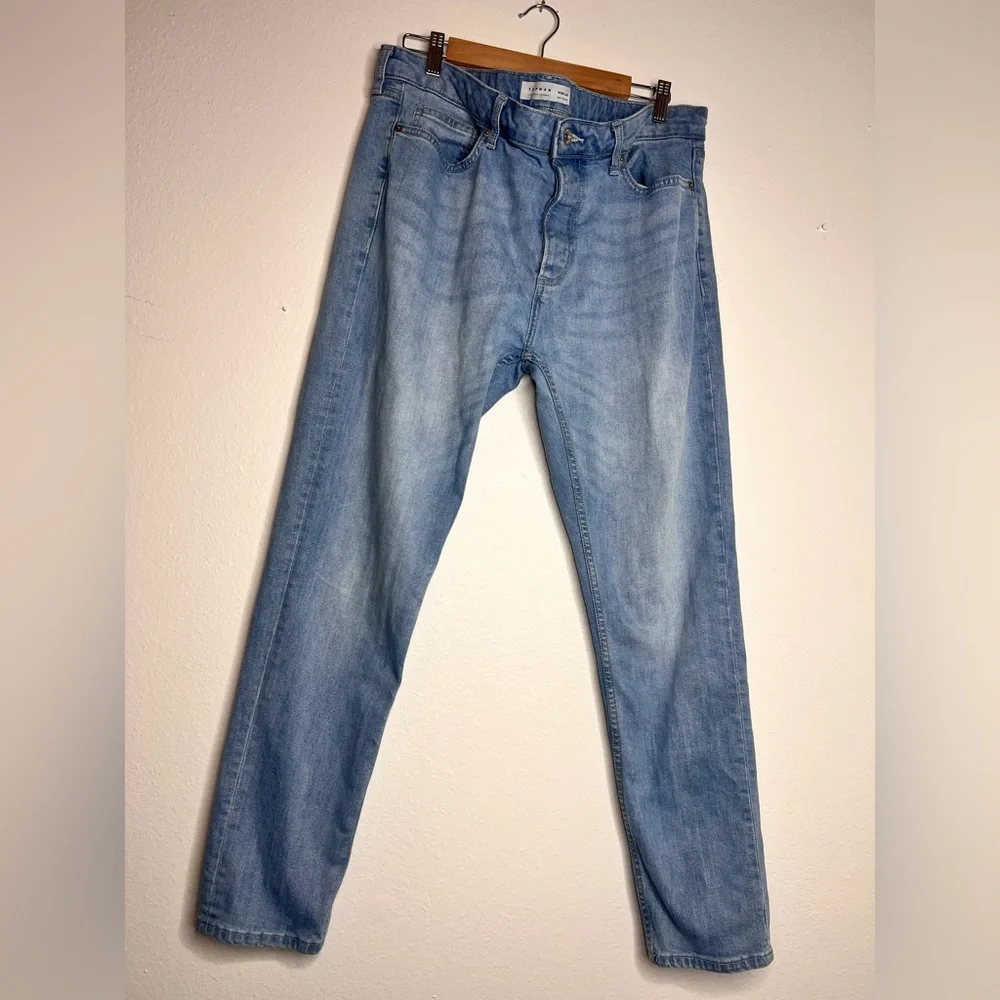 Topman Blue Stretch Skinny Jeans